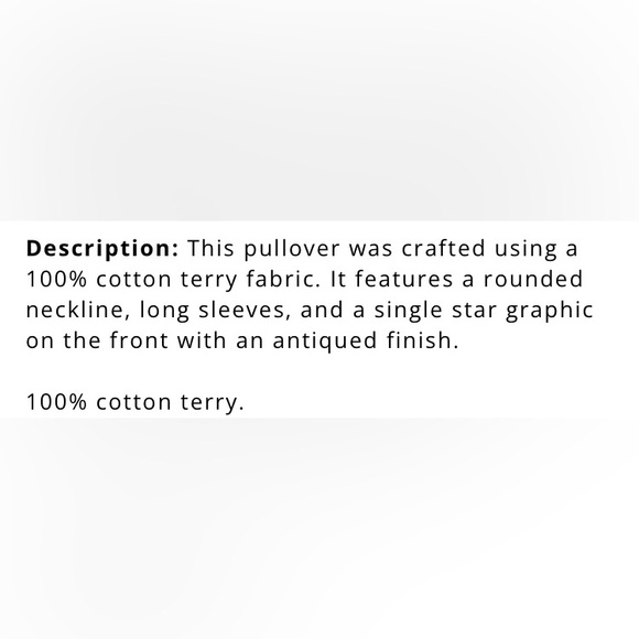 Plus size mono b black sweatshirt with single antique star on front - Picture 12 of 12